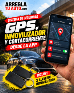 GPS, inmovilizador y cortacorriente para auto con aplicación móvil